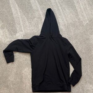 Cuts classic Men’s Black Pullover Hoodie – Minimal Everyday Sweatshirt Large